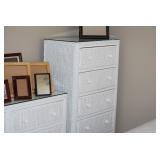 Wicker Chest Dresser, Glass Top