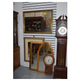 Art, Mirrors, Grandfather Clock, & Pendelum Clock