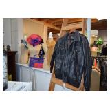 Leather Jacket, Hat, & Scarfs