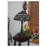 Lamp, Side Table, Floral Decor