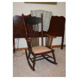Vintage Wooden Rocker, Headboard