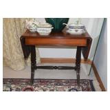 Vintage Small Drop-Leaf Table, Dishware
