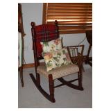 Vintage Rocker, Pillows, Magazine Rack