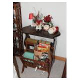 Vintage Side Table, Seasonal Decor, Magazine Rack