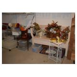 Bench, Side Tables, & Wreaths