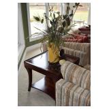 Side Table, Wall Scones, & Artificial Plant