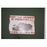 "Visit the Grainery in Franfort" Sign