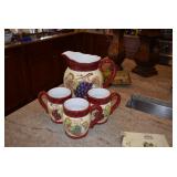 Ceramic Pitcher & Mugs