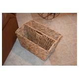 Woven Basket Magazine Holder