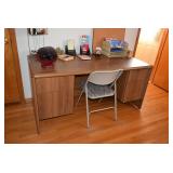 Desk, Chair, Office Supplies