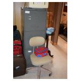 Office Chair, 3 Drawer Filing Cabinet