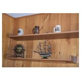 Steins, Globe, Ship Model