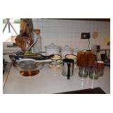Canisters, Glassware, Misc. Kitchen Items