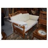 Wood Love Seat Sofa