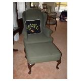Wingback Chair, Ottoman