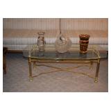 Brass & Glass Coffee Table