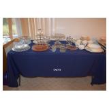 China Set, Glass & Silver Serving Pieces