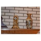 Domed Clock & Vase