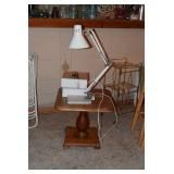 Side Table & Movable Arm Lamp