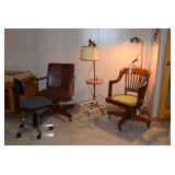 Desk Chairs on Wheels & Florr LAmp