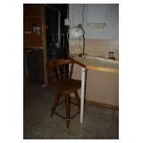 Wood Chair Stool & Lamp