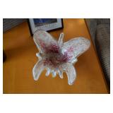 Blown Glass Butterfly Bowl