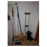 Crutch and Brooms