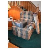 Chair, Area Rug, Safe