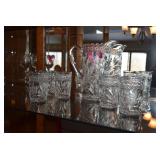 Glass Pitcher and Tumblers