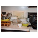 Serving Dishes, Pots, Pans, Utensils