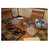 Bean Pot Soup Bowls, Serving Dishes, Silverware, Placemats