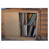 Vinyl Records & Cabinet