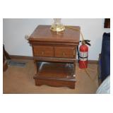 Side Table & Fire Extinguisher