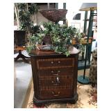 Side Table & Artificial Plant