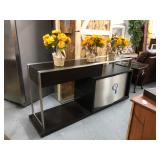 Entertainment Stand & Artificial Flowers in Pot