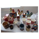 Coffee Mugs, Roosters, & Home Decor