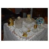 Cut Glass and Metal Decor