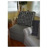 Chair, Blanket, & Pillows