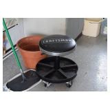 Craftsman Stool & Dust Mop