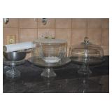 Glass Cakeware W/Lids