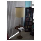 Side Table, Lamp, Cabinet, VHS, & DVD Movies
