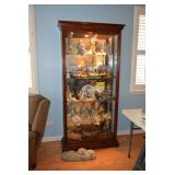 Curio Cabinet W/Collectible Figurines