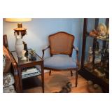 Vintage Chair, Side Table, & Lamp