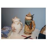 Beer Stein & Porcelain Tea Pot