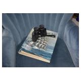 Book and Binoculars