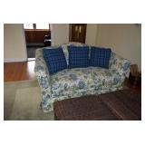 Loveseat, Pillows, & Ottomans