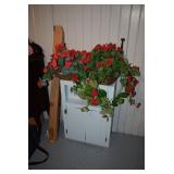 Artificial Flowers, Baskets, & Cabinet