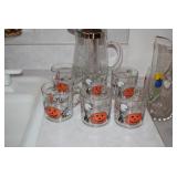Seasonal Glass Cups, Pitcher