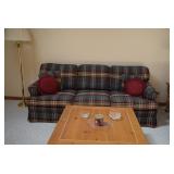 Sofa, Pillows, Floor Lamp, Coffee Table
