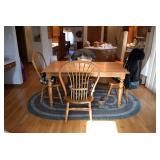 Dining Table, Chairs, Area Rug